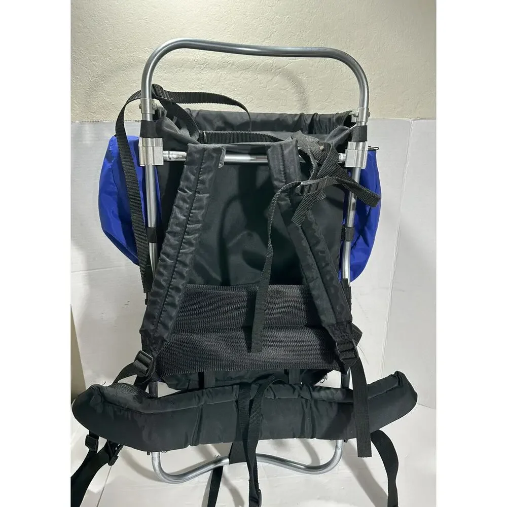 Vintage JANSPORT External Frame Hiking Backpack Hip Wings‎ Blue 90’s Made in USA